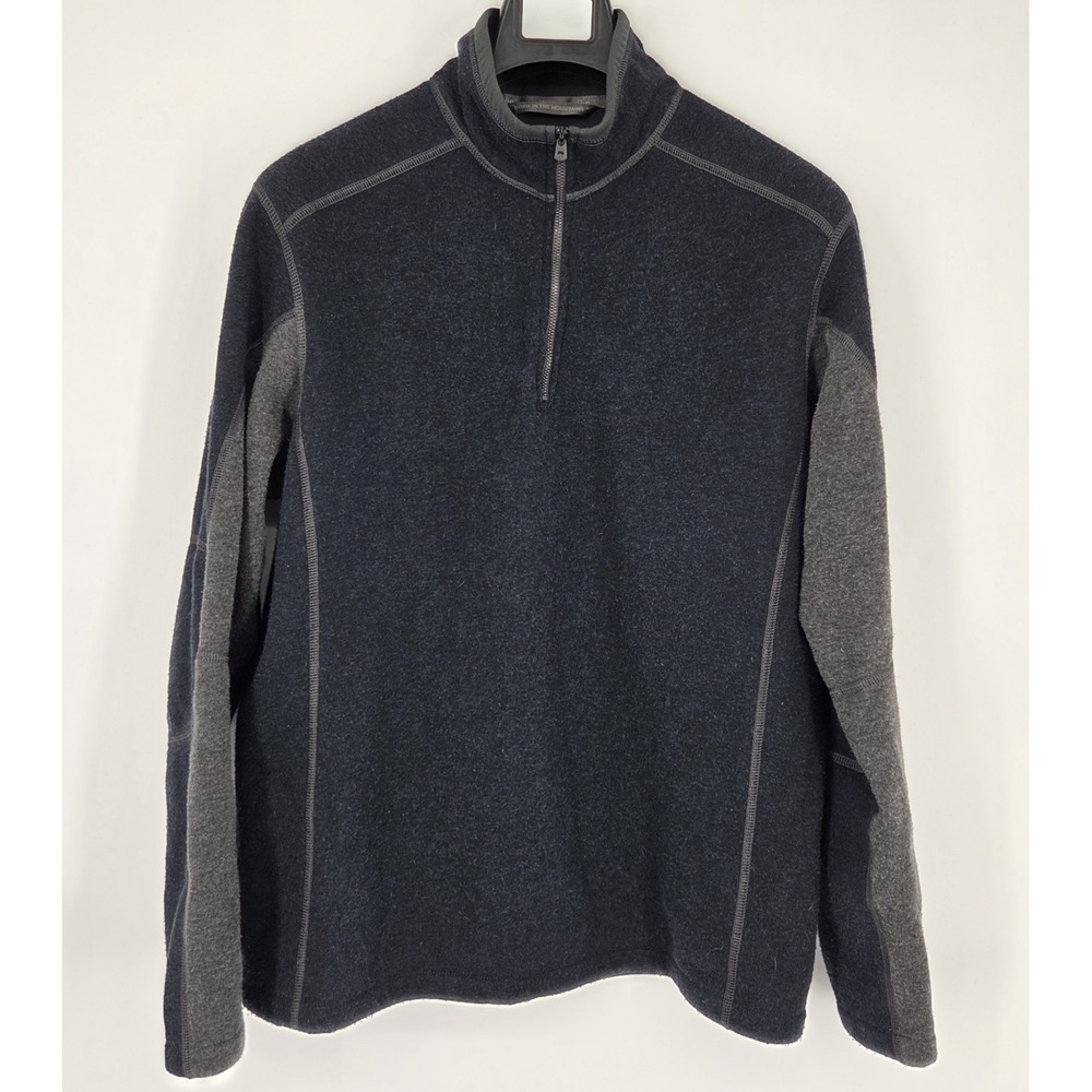 Kuhl Revel 1/4 Zip Men's Sweater in Black/Steel Grey Men's Size Large Outdoors